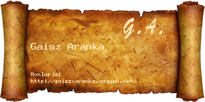 Gaisz Aranka névjegykártya