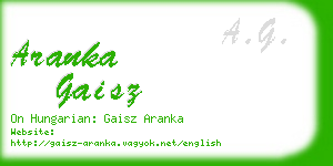 aranka gaisz business card